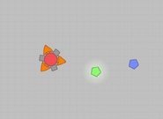 A Cluster One next to a Green Pentagon