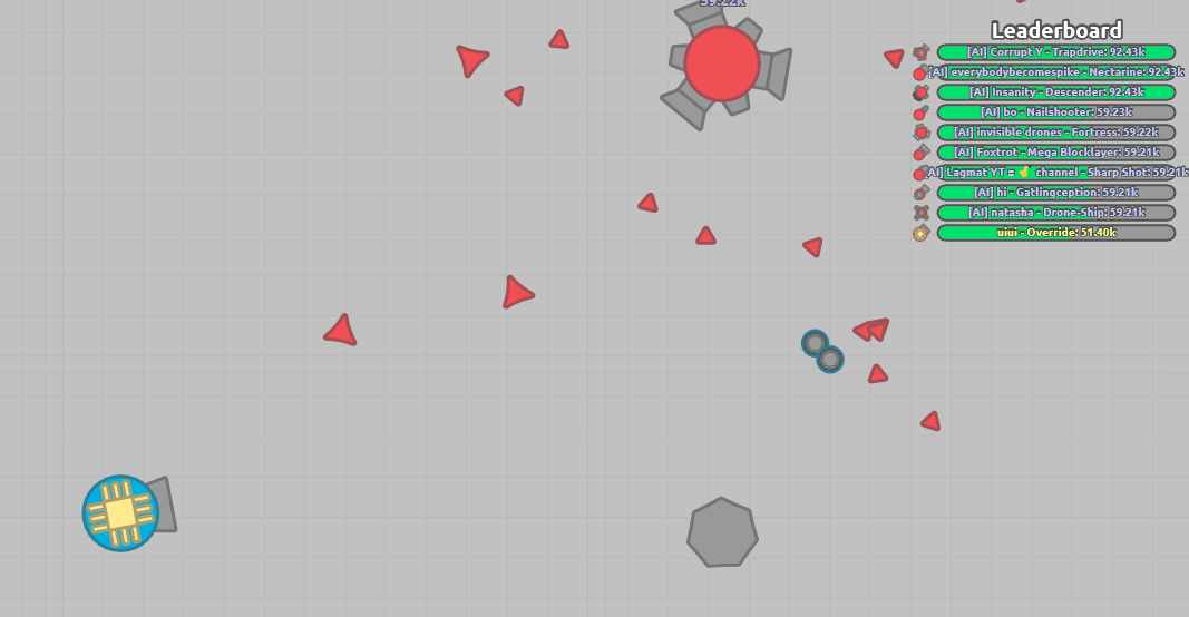 woomy arras.io tanks be like: (and when the red bullets die they will spawn  8 mini drones with auto cannons) : r/Diep2io