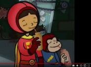 Wordgirl and Huggy drinking 