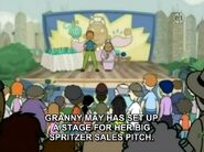 She appears in the crowd of Granny's Goodtime All-Cure Spritzer, standing on the left side of a black woman (The Emma resembling Emily is standing on the woman's right).