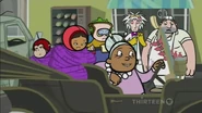 Granny May bringing a captured Wordgirl