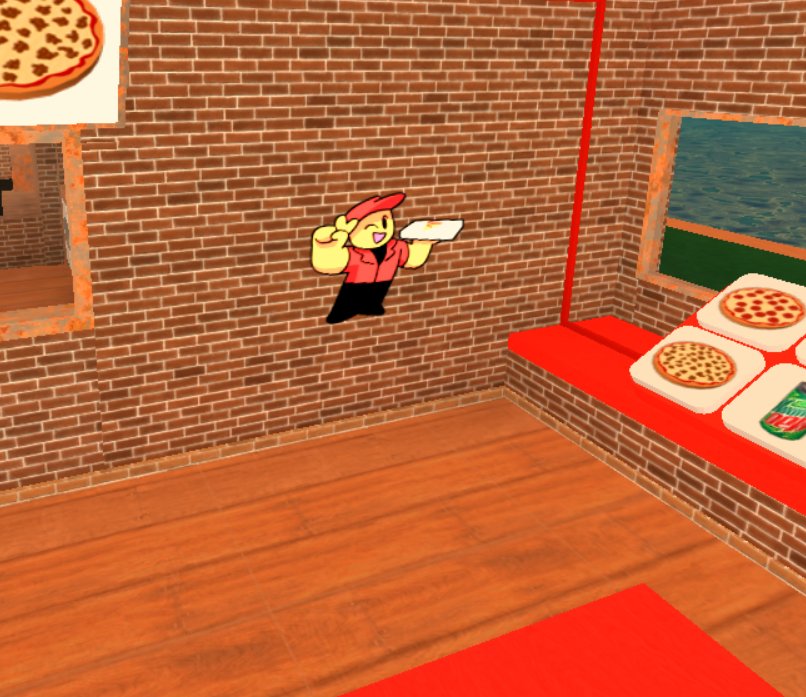 Stickers Work At A Pizza Place Wiki Fandom - how to use my decal in a game roblox