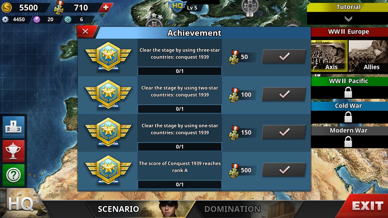 world conqueror 4 how to get collection medals