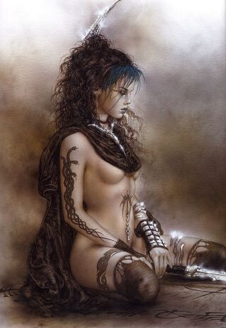 Dark Nude Fantasy Goddess
