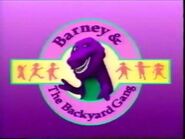 Title screen for "Barney & the Backyard Gang"