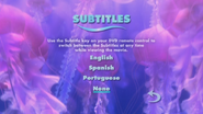 Subtitle menu (Latin American version)
