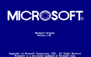 Windows 1.01 title screen