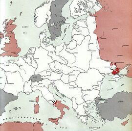 Map of the European Theater on 11-1-1943