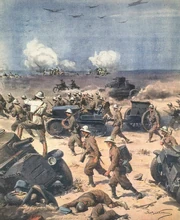 Italian invasion of Egypt (Wartime Illustration)