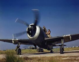 RAF Thunderbolt Mk II readying for take-off, Burma January 1945