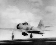A6M2 Model 21 "Zero" taking off from Akagi for Pearl Harbor, 1941