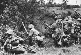 SNLF troops fighting in the Dutch East Indies, 1942