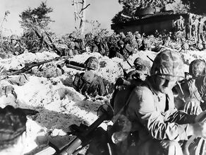 Marines digging in on June 15th, Saipan 1944