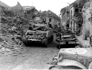 CCB of the 7th US Armored Division withdrawing from St