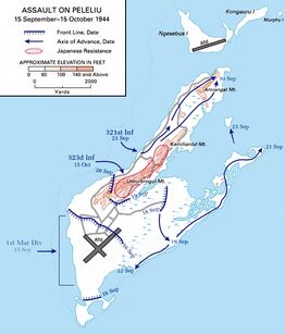 Battle of Peleliu Map