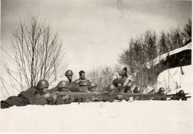 Greek army unit fighting during the Italo-Greek War Spring Offensive, 1941