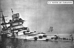 Conde di Cavour Sunk Taranto Raid