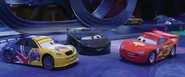 FrostyonCARS2.jpg (143 KB) Frosty with Lewis Hamilton and Lightning McQueen.