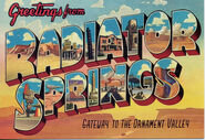 Radiator Springs, the gateway to the Ornament Valley