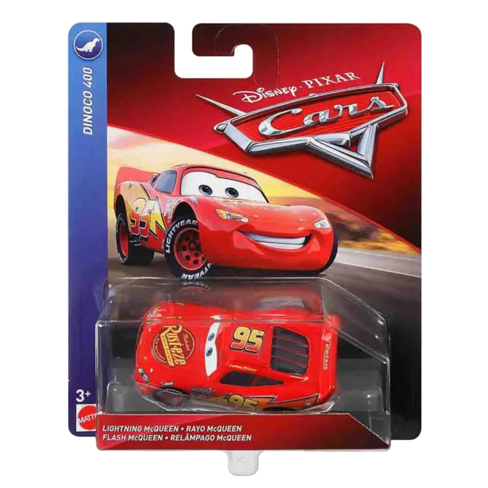 Disney / Pixar Cars The World of Cars Series 1 Dinoco Lightning McQueen  Diecast Car [Damaged Package]