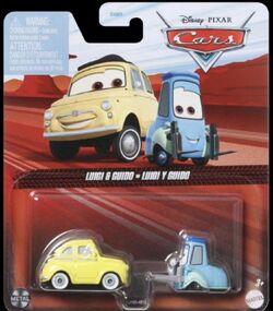 Disney / Pixar Cars The World of Cars Mini Adventures Radiator Springs Fire  Department Plastic Car 2-Pack [Guido & Red]