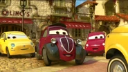 A car with a similar appearance in Cars 2
