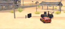 Mater trains outside the .