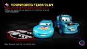 Mater in his  paint job next to 
