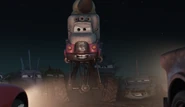 Cap'n Long Leggy discovers Lightning and Mater
