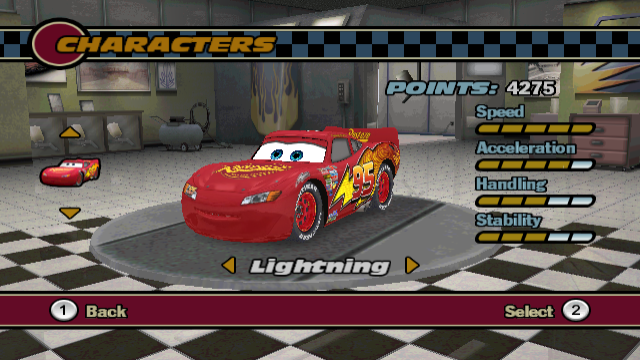cars 2 video game unlockable characters