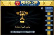 Piston Cup Trophy in The World of Cars Online