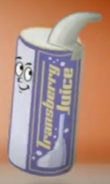 An anthropomorphic can of Transberry Juice