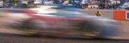 Blurred image of Ponchy racing.