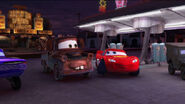 Lightning McQueen telling Mater to sing