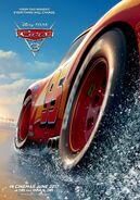 Poster depicting McQueen racing.