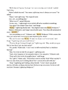Page 28 of the book, with Lightning's real name mentioned
