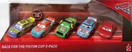 2017 release (Cars 3 variant) with Ponchy Wipeout, Natalie Certain, Lane Locke and Chick Hicks with Headset