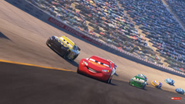 Brian next to McQueen in the Cars 3 Oscaro commercial.