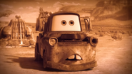 Mater realises he has erased the future and Radiator Springs no longer exists.