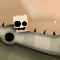 A Skull Goo moving about on spikes in Misty's Long Bony Road