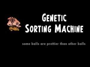 Genetic Sorting Machine title