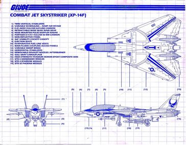 G.I. JOE Skystriker G-14「開封済み、未組み立て」