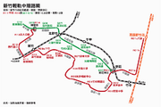 新竹輕軌紅線全、綠線一階路線圖