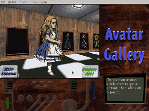 Avatar selection in Worlds Chat Gold. Credit: CNet