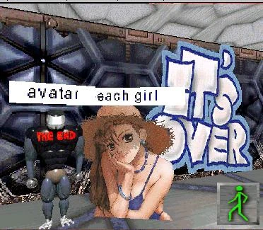 The graffiti in the Space Station reading "IT'S OVER."