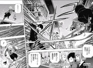 Yūma vs. the other Attackers in the Round 4 match (Chapter 114).