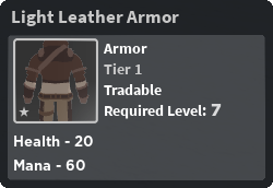 Light Leather Armor | WorldZero Wiki | Fandom