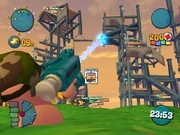 Homing Missile in action (Worms 4 mayhem)