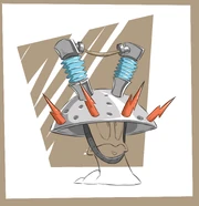 Concept art of The Equalizer in Worms Clan Wars and Worms Battlegrounds.