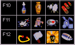 Weapons4.gif (3 KB) Petrol Bomb, Priceless Ming Vase, Sheep Strike, Mike's Carpet Bomb, Mad Cows, Old Woman, Cloned Sheep, Concrete Donkey, Skip Go, Surrender, Nuclear Bomb & Patsy's Magic Bullet.